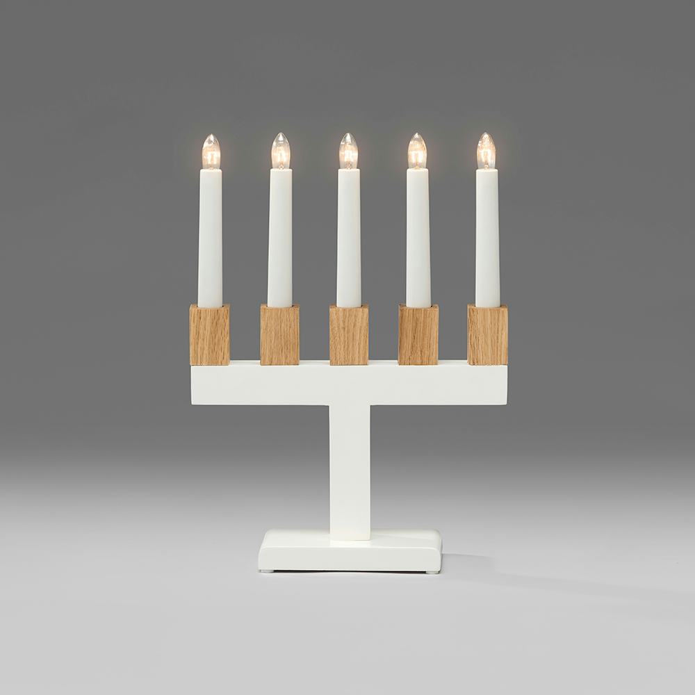 Adventsljusstake Gnosjö Konstsmide 5L Trä