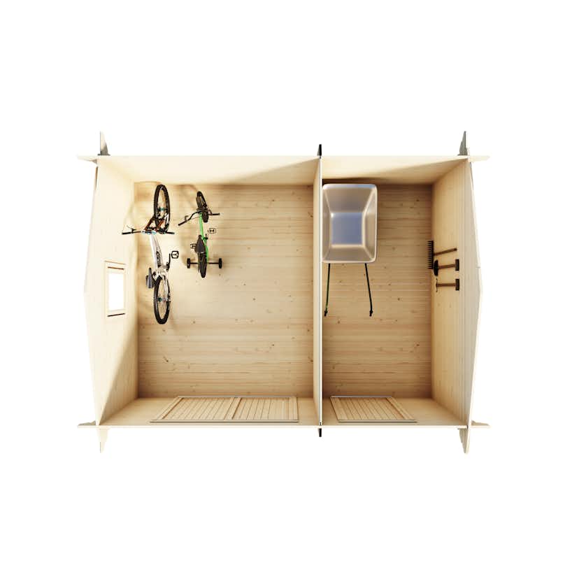 Friggebod Luoman Lillevilla 12 12,3 m² Byggsats Förråd i Trä med Sadeltak