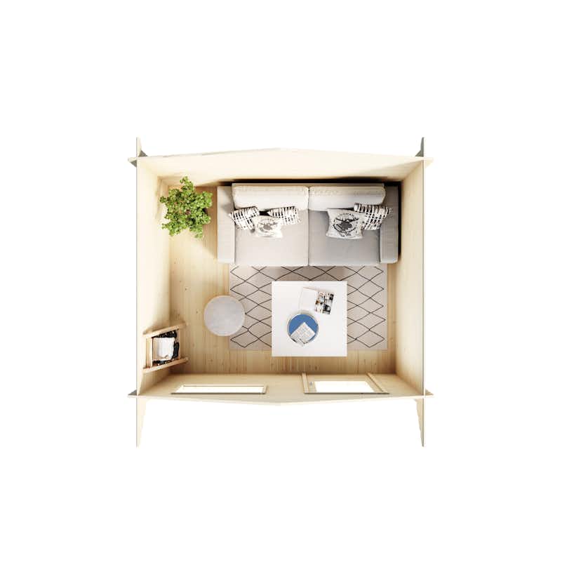 Friggebod Luoman Lillevilla 28-0 7,5 m² Byggsats Förråd i Trä med Sadeltak