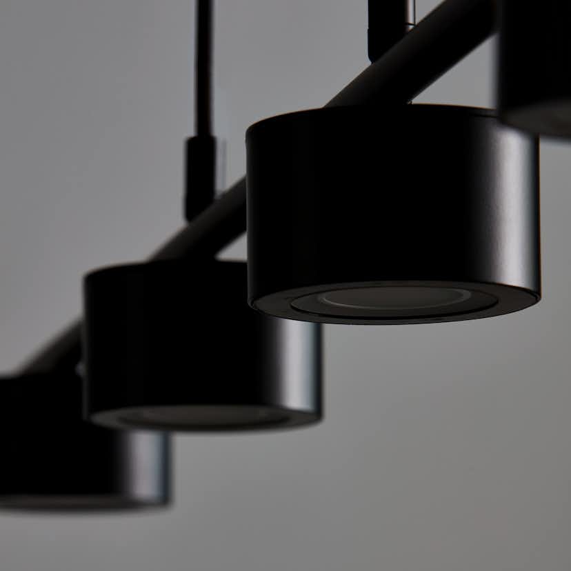 Taklampa Nordlux Clyde Svart 4L Pendel med LED