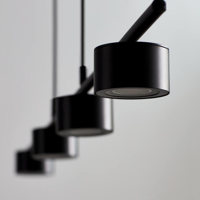 Taklampa Nordlux Clyde Svart 4L Pendel med LED