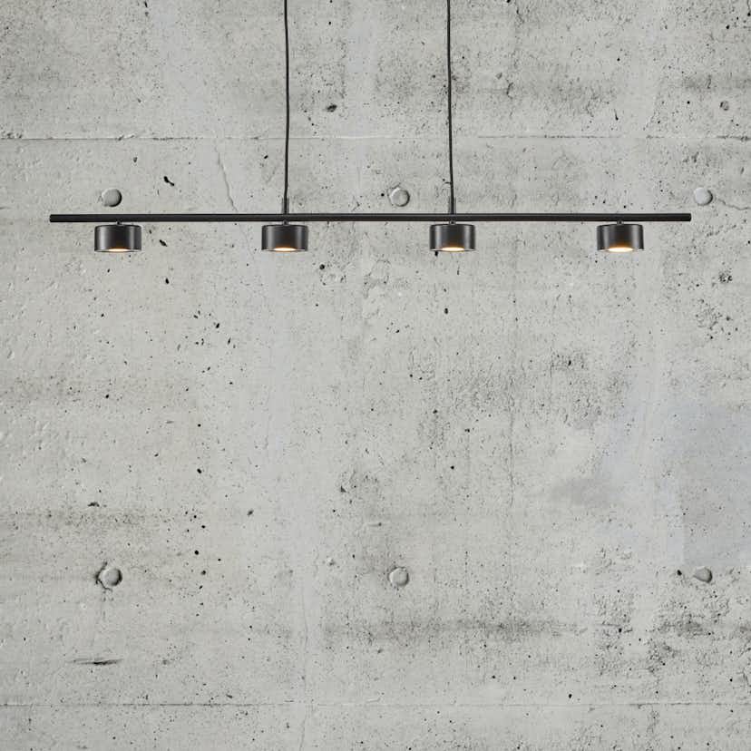 Taklampa Nordlux Clyde Svart 4L Pendel med LED