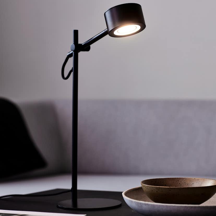 Bordslampa Nordlux Clyde Svart med Justerbart Lamphuvud