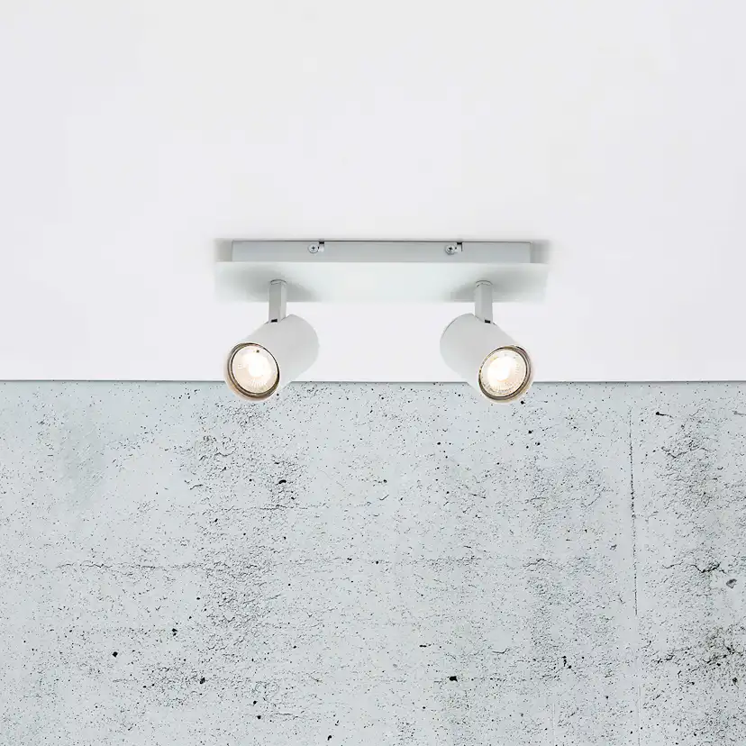 Takspotlight Nordlux Frida 2-Spot Vit Metall Spotlight Tak