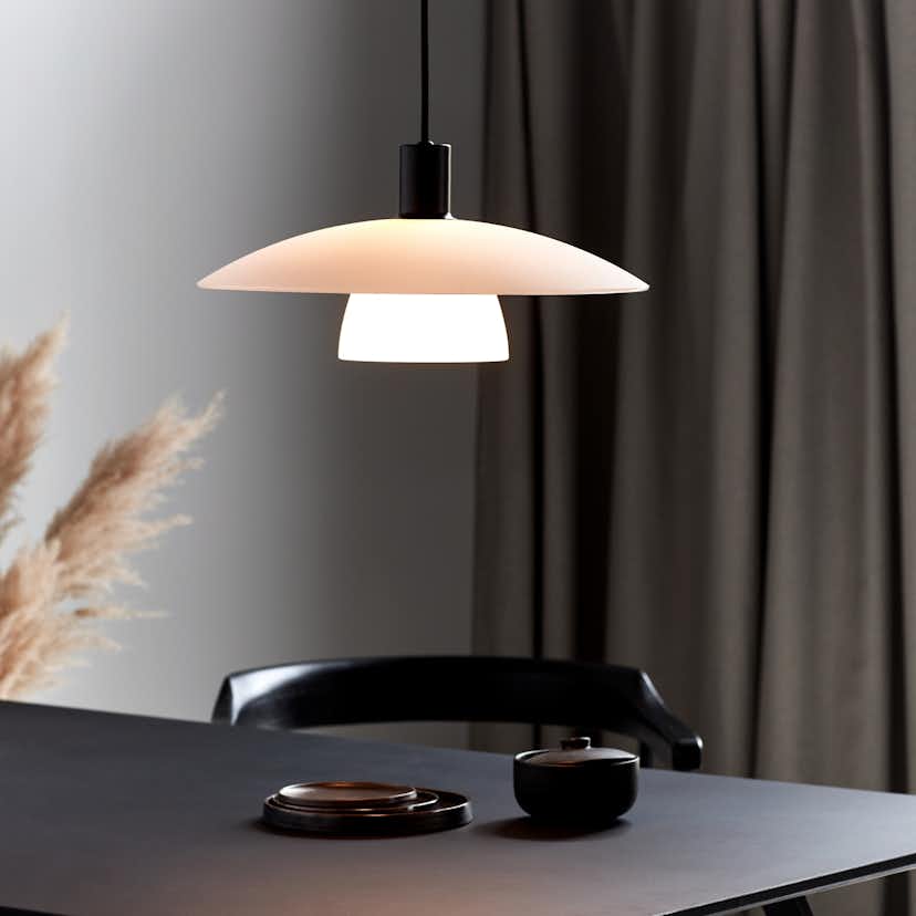 Taklampa Nordlux Verona Svart Glas Pendel E27 Takbelysning