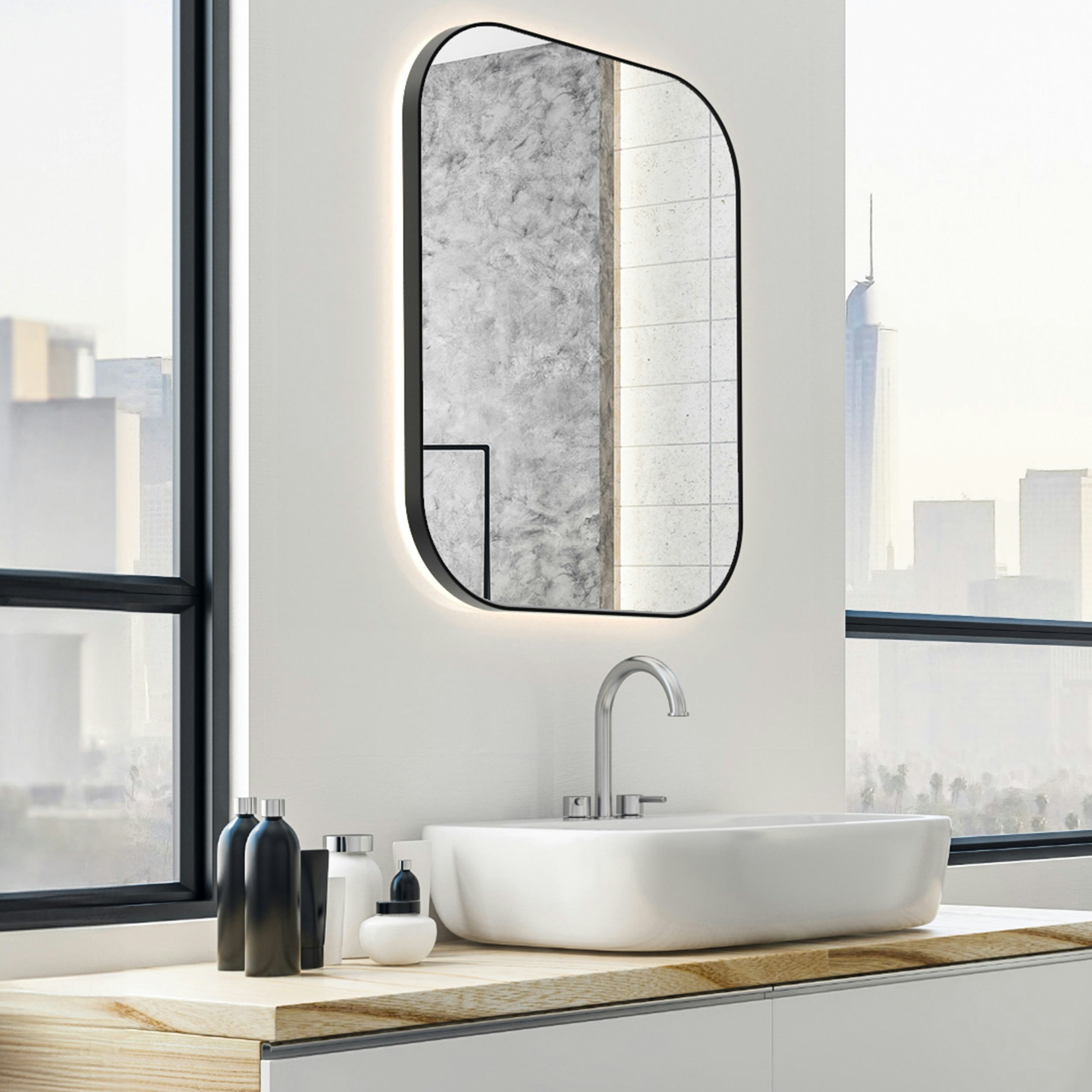 Spegel Vidi Marco med LED-belysning