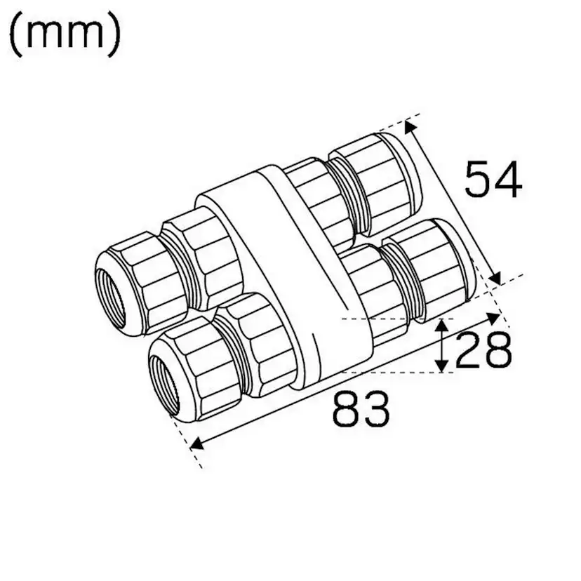 Markskarv Hide-a-lite 4-vägs IP68 4P