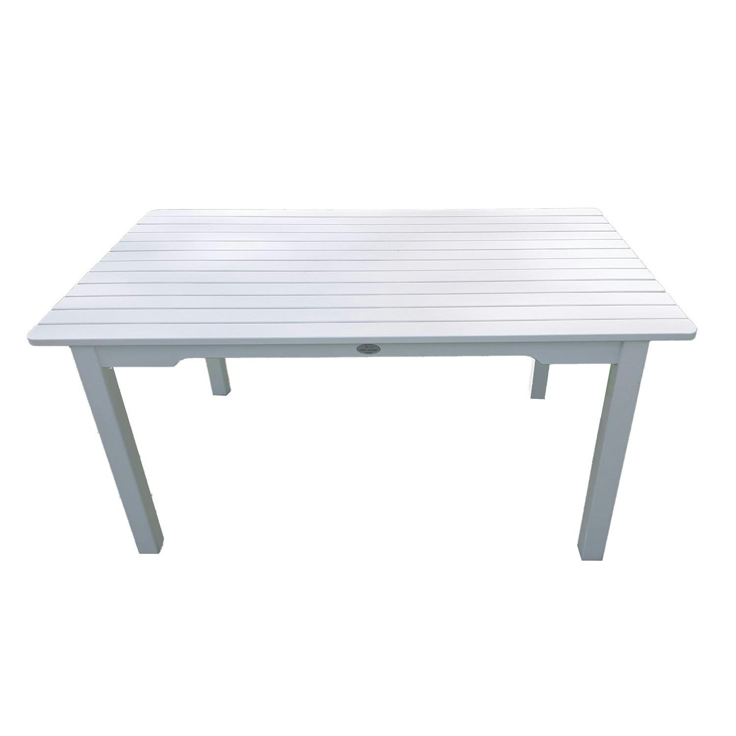 Matbord Eden Wood Holmsund, Vitlaserat Träbord Utomhus 90x150 cm