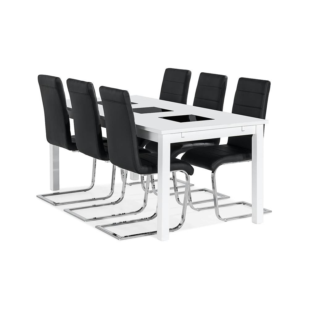 Matgrupp In Living Jasmin med 6 Cibus Stol In Livingar