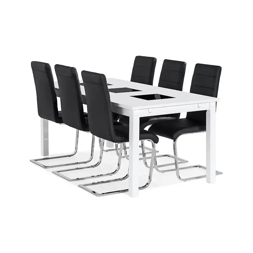 Matgrupp In Living Jasmin med 6 Cibus Stol In Livingar