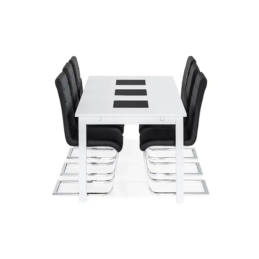 Matgrupp In Living Jasmin med 6 Cibus Stol In Livingar