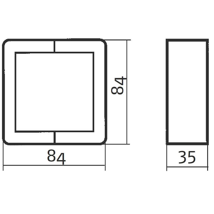 Förhöjningsram Elko 35 mm RS