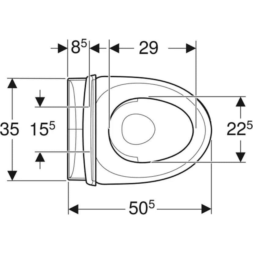 Vägghängd Toalettstol Ifö Spira 6265 Rimfree