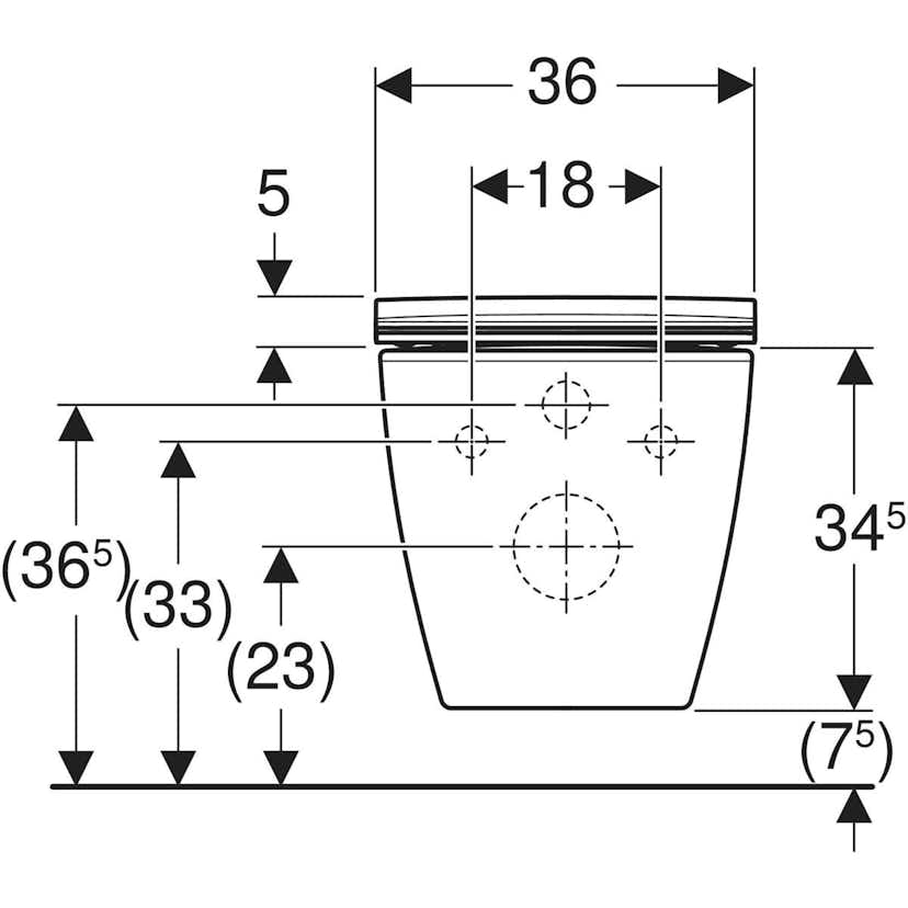 Vägghängd Toalettstol Ifö Spira Modern Rimfree
