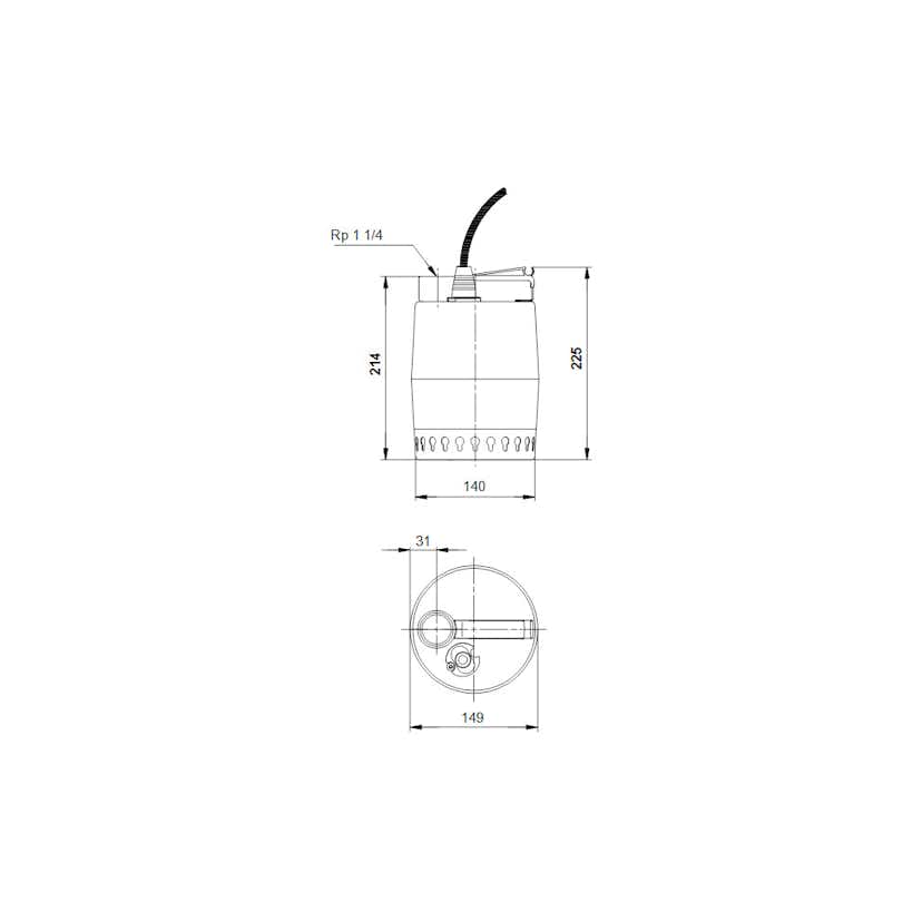 Grundvattenspump Grundfos Unilift KP.150.M.1