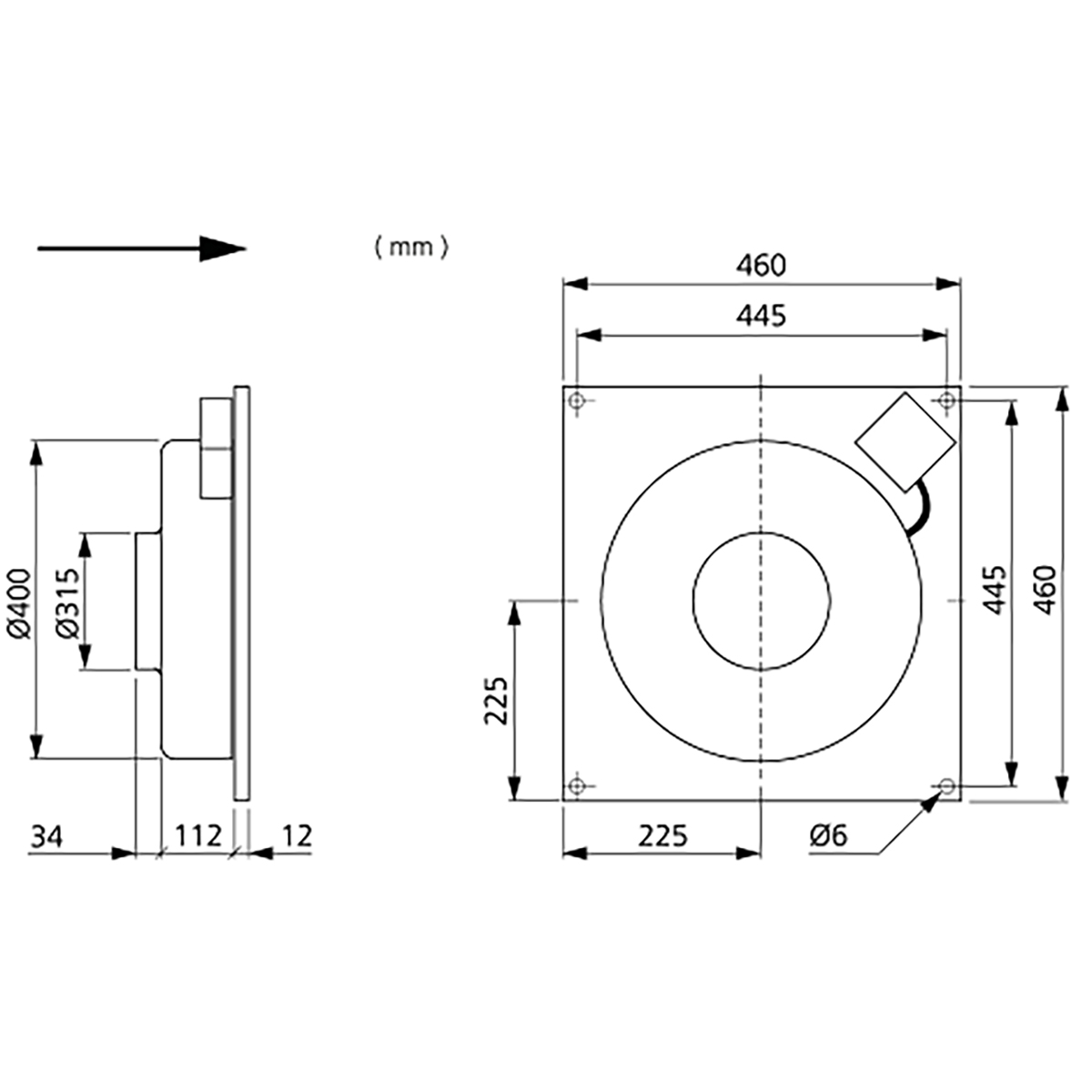 Väggfläkt Östberg Kvfu 100 A