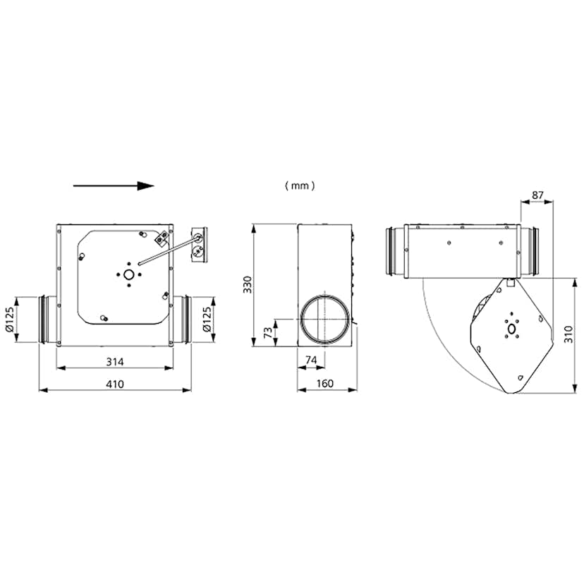 Kanalfläkt Östberg Lpkb 125 C1