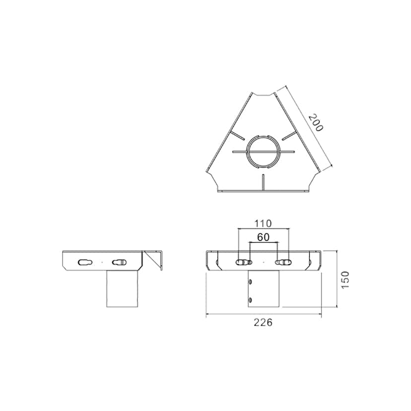 Fäste Designlight för Strålkastare Triangel
