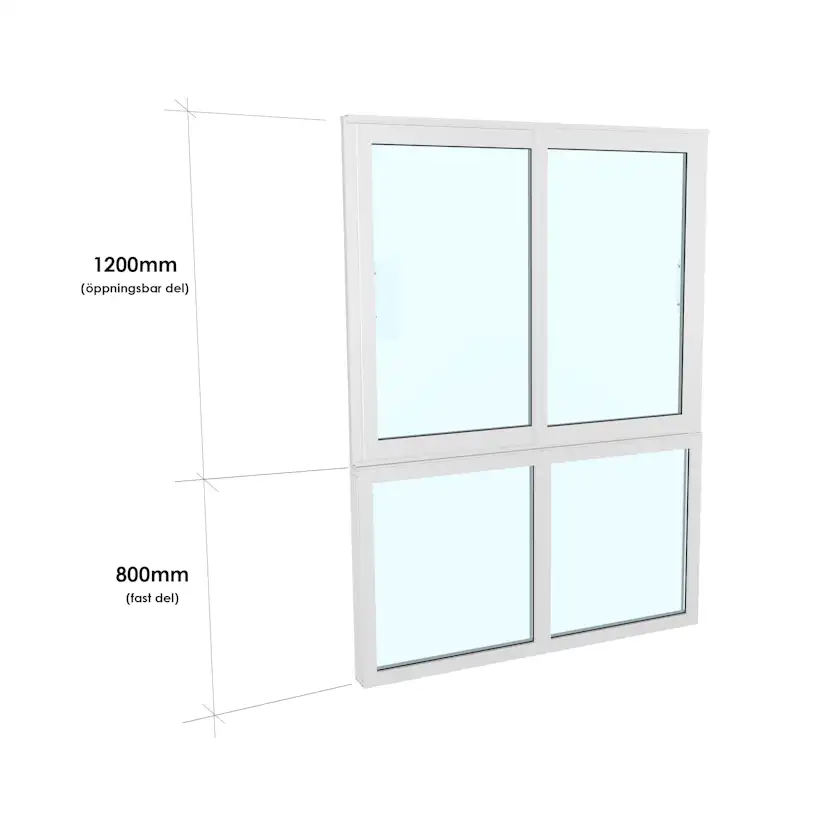 Skjutfönster med fast underdel Landskap Stadig Sommar 2-del