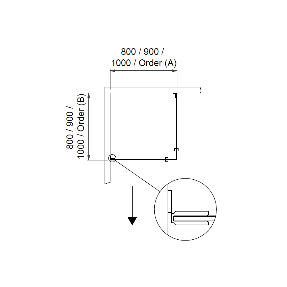 Duschhörn Svedbergs 180° Rak