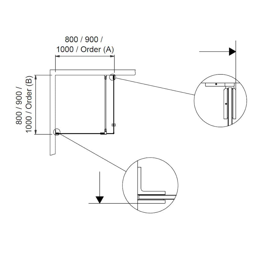 Duschhörn Svedbergs 180° Rak/Fast