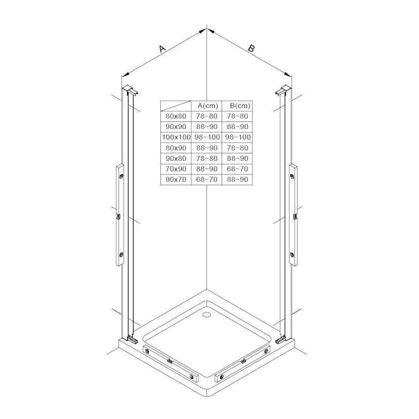 Duschhörn Alterna Lusso Rak Lackerad Profil