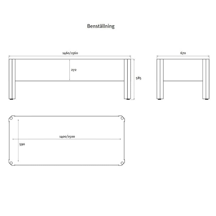 Front, Gavel och Benställning Alterna Basic Eco