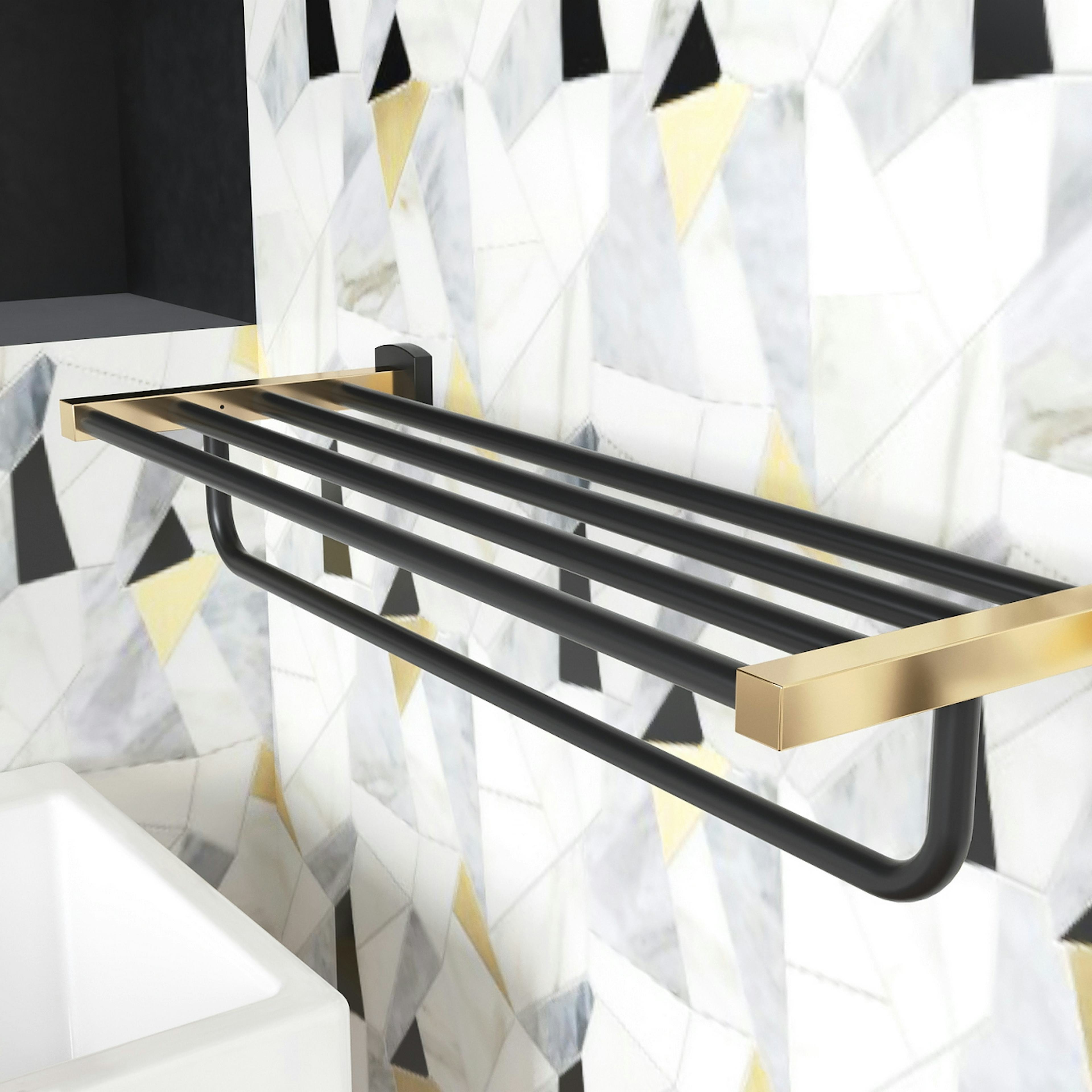 Handduksställning Hietakari Melange med Hylla