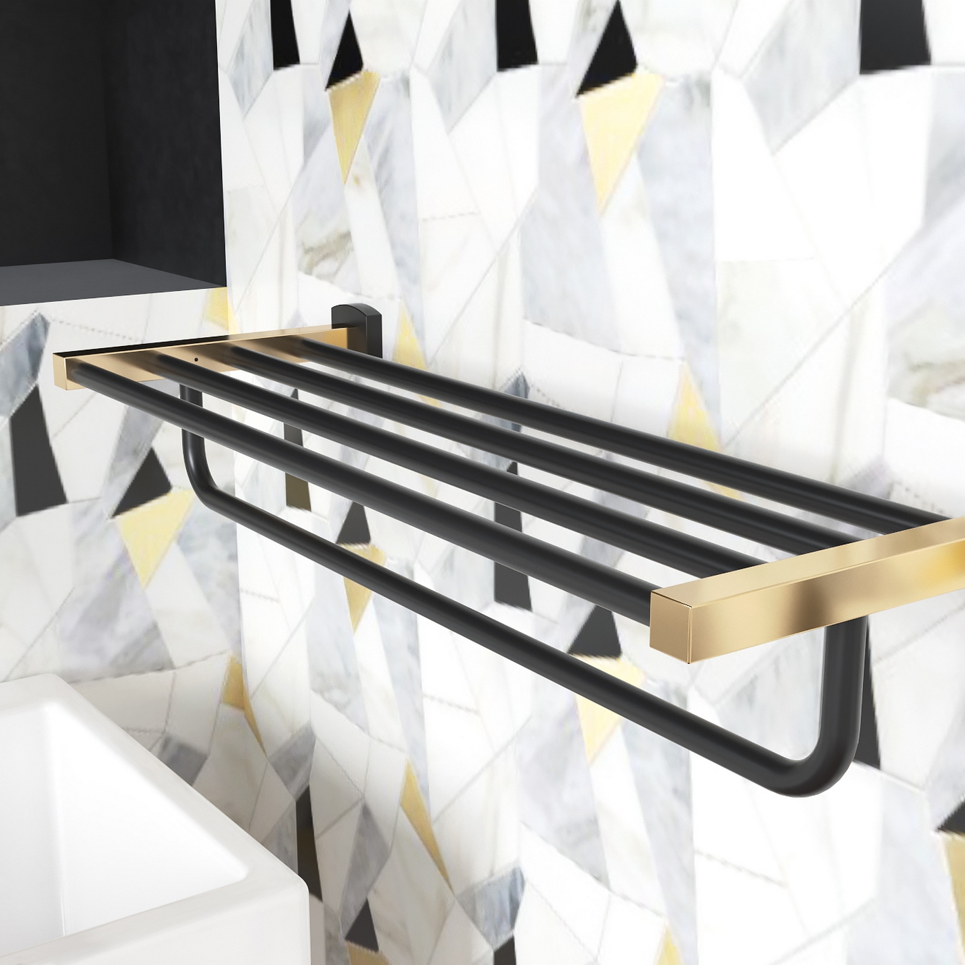 Handduksställning Hietakari Melange med Hylla