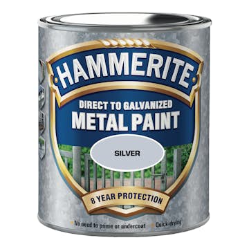 Metallfärg Hammerite Direkt På Galv Silver 750ml