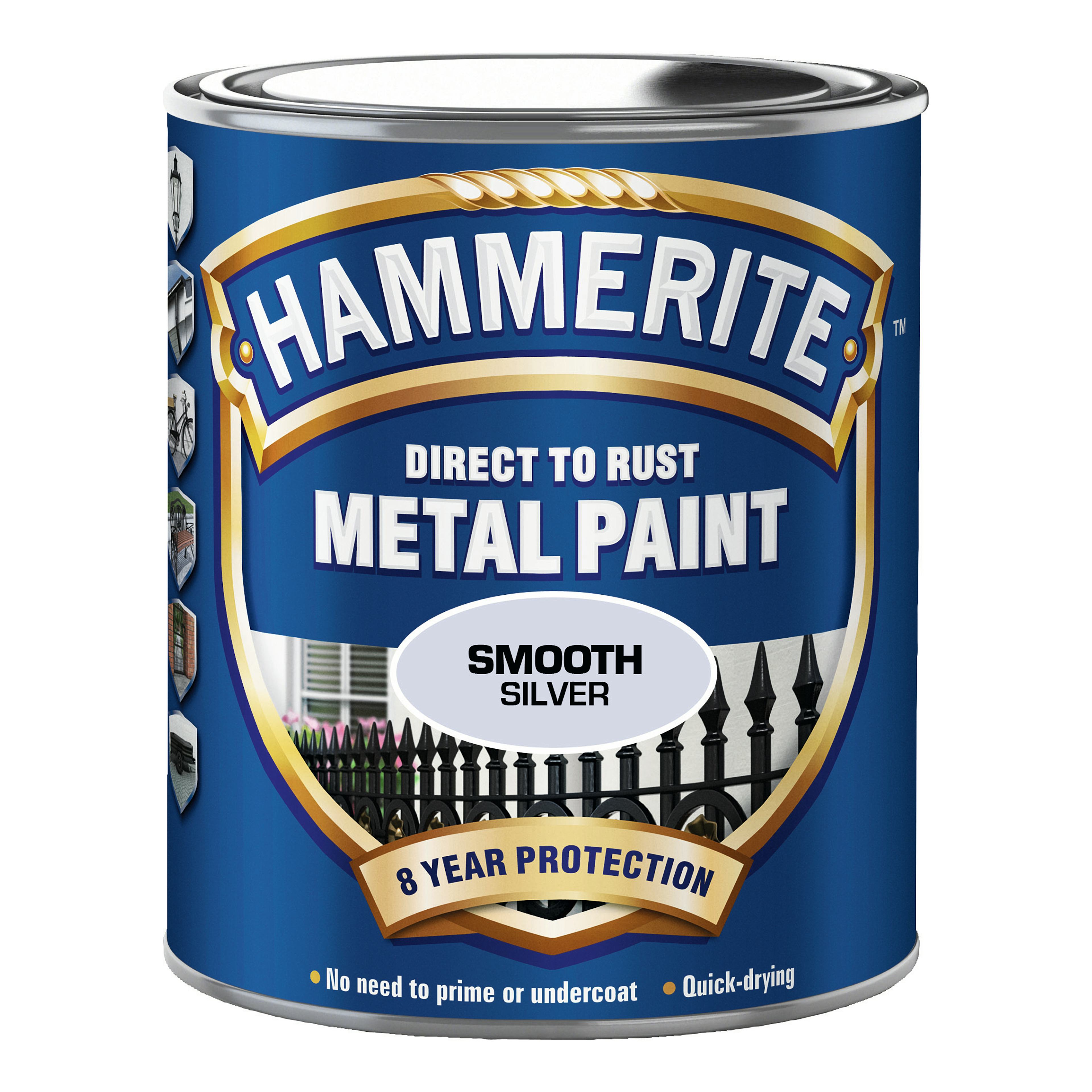 Rostskyddsfärg Hammerite Slätlack Silver 750ml