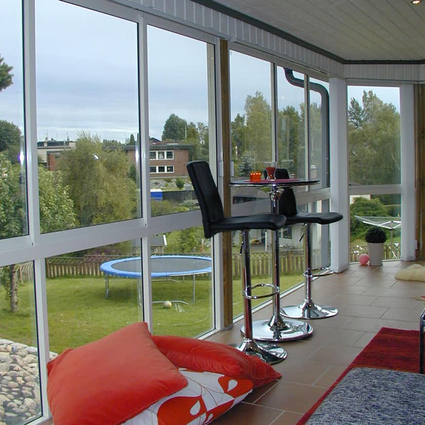 Skjutfönster med fast underdel Landskap Stadig Förlängd sommar 2-del