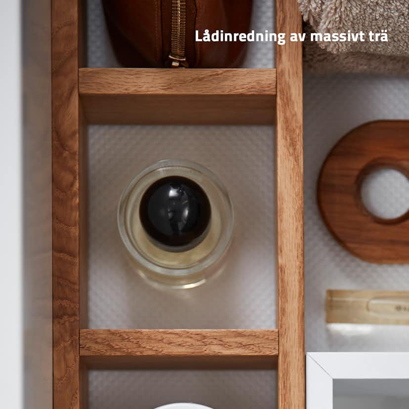 Möbelpaket Miller Badrum New York 1000 med Tvättställ och Rund Spegel