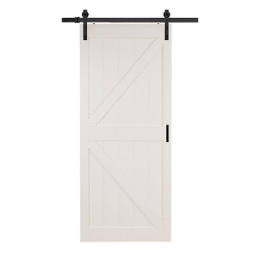 Ladugårdsdörr Mirror Line Loft Vit