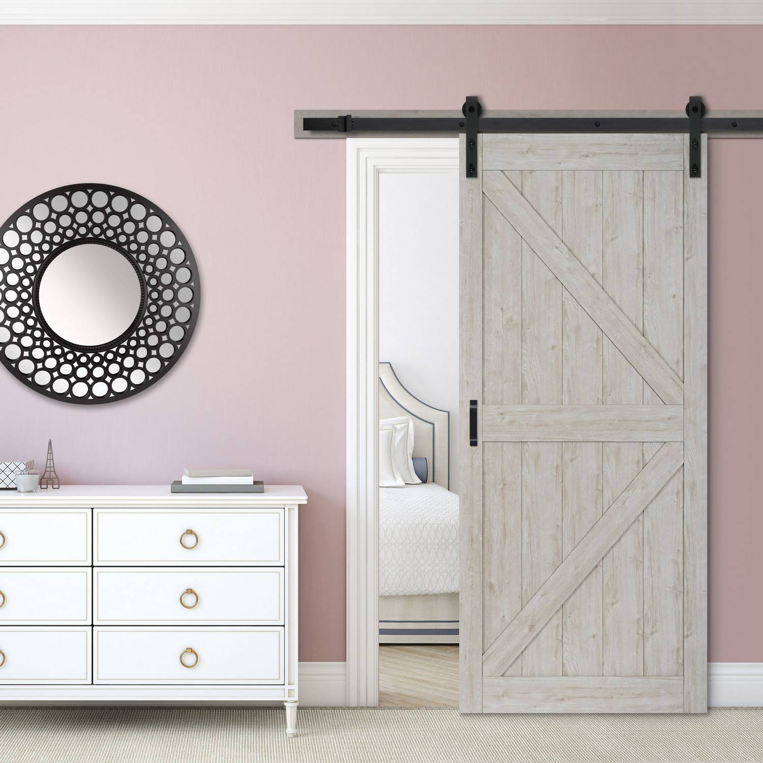 Ladugårdsdörr Mirror Line Loft Sandsten