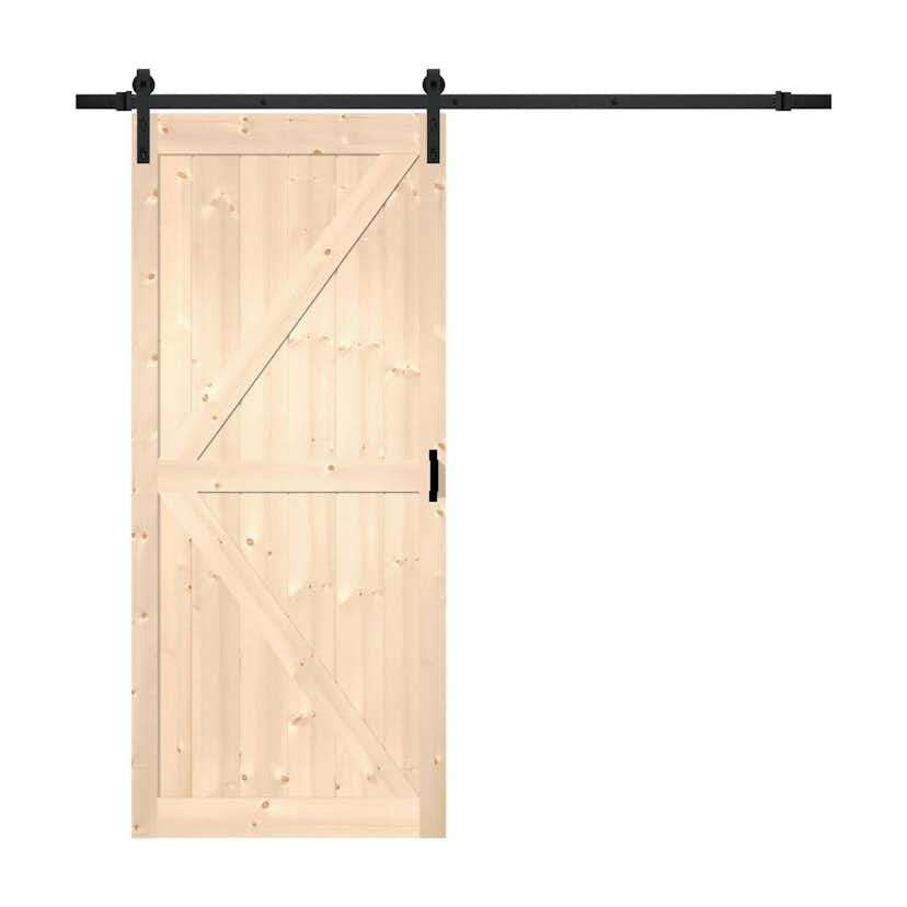 Ladugårdsdörr Mirror Line Loft Obehandlad