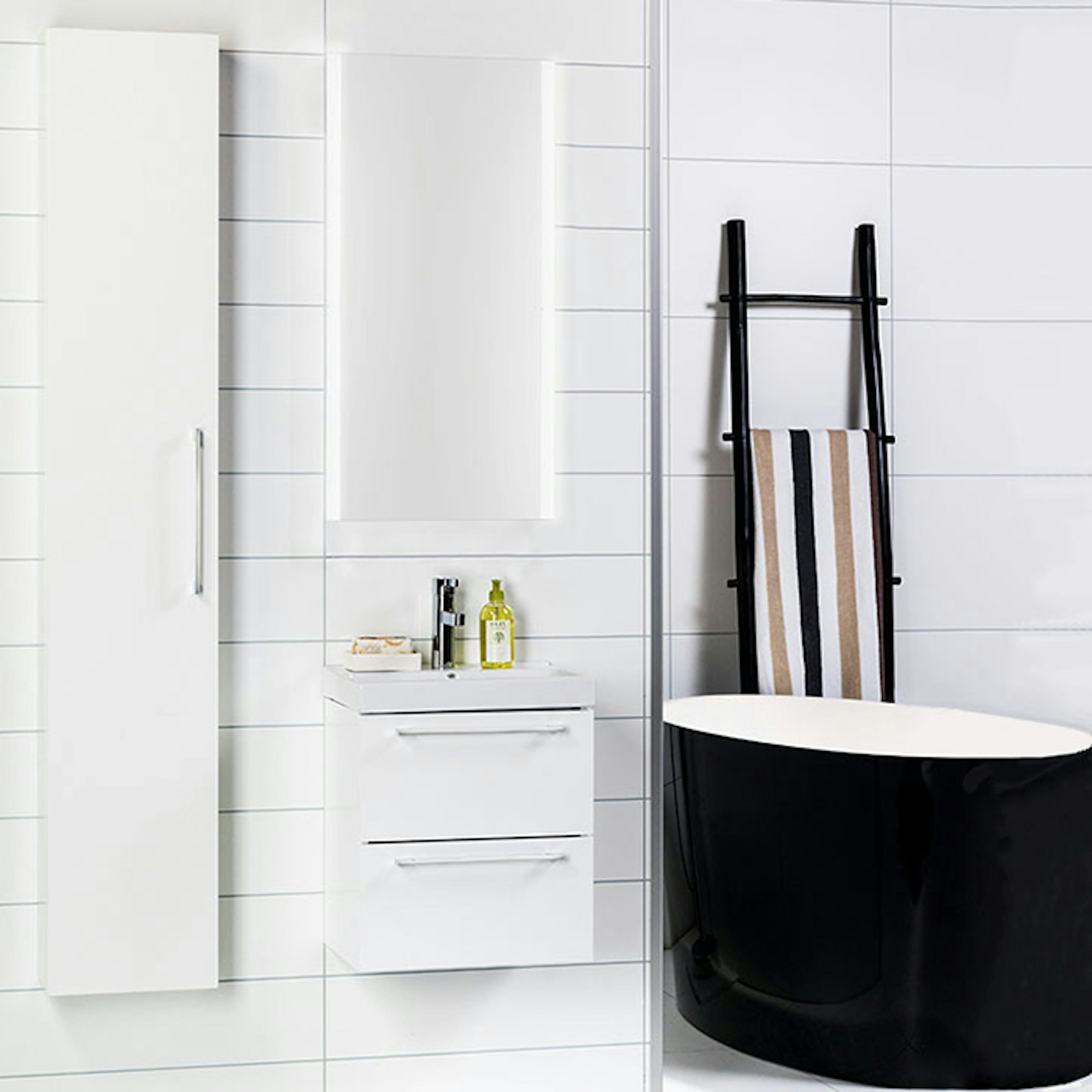 Möbelpaket Noro Day med Deco Spegel Matt Vit