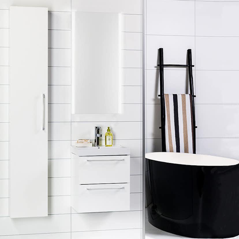 Möbelpaket Noro Day med Deco Spegel Matt Vit