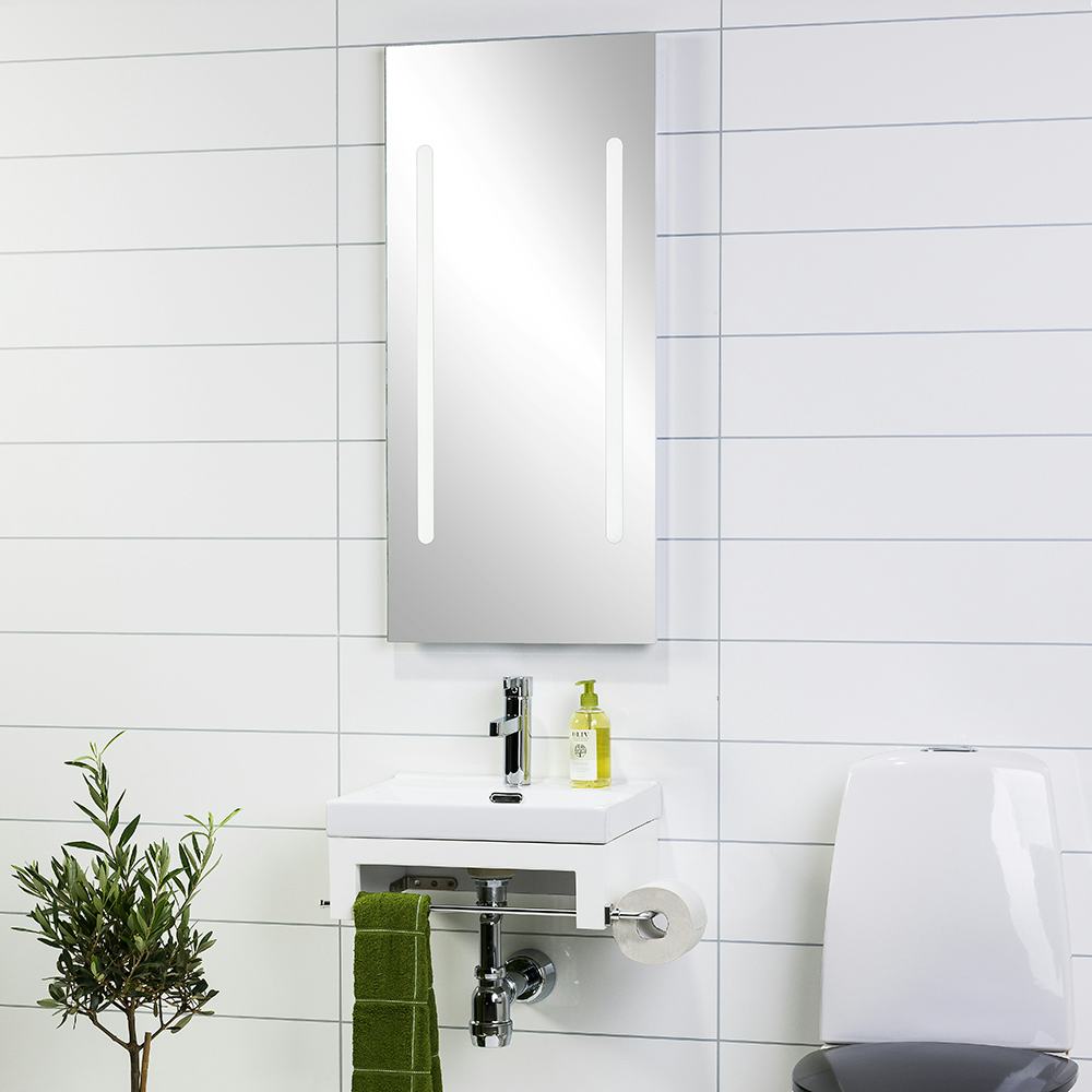 Möbelpaket Noro Touch med Sky Spegel Matt Vit