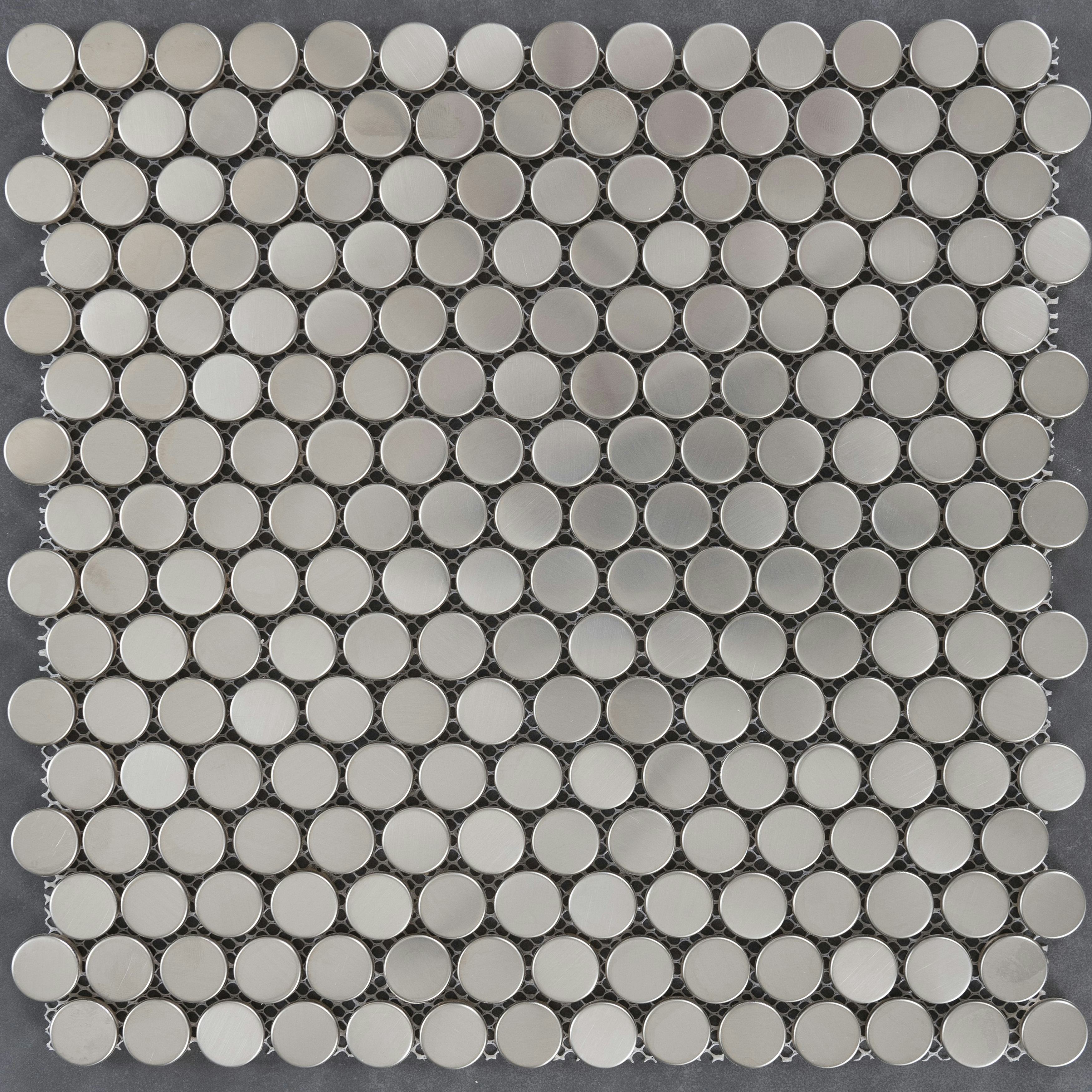 Mosaik Tenfors Penny Aluminium 2,3x2,3 cm