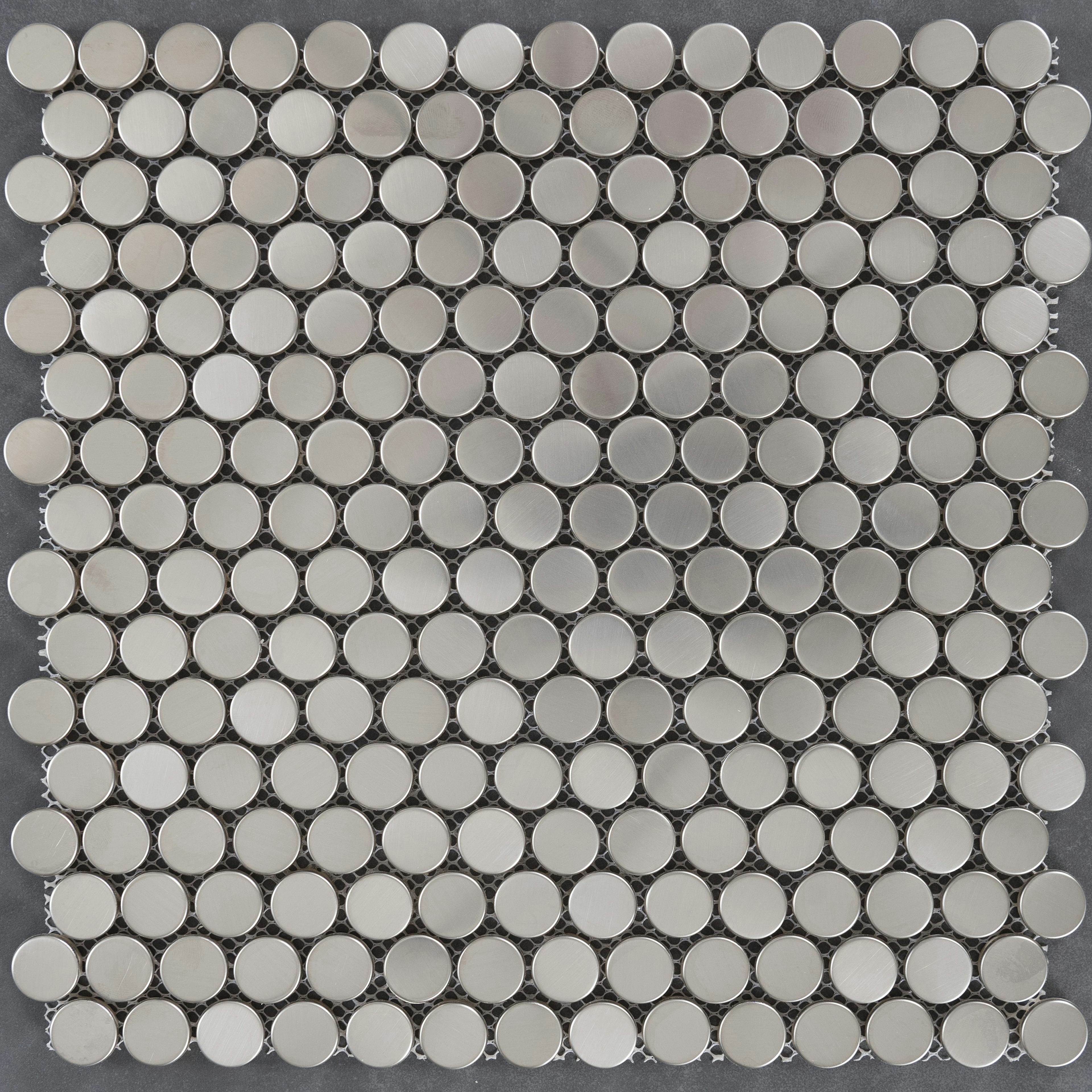Mosaik Tenfors Penny Aluminium 2,3x2,3 cm