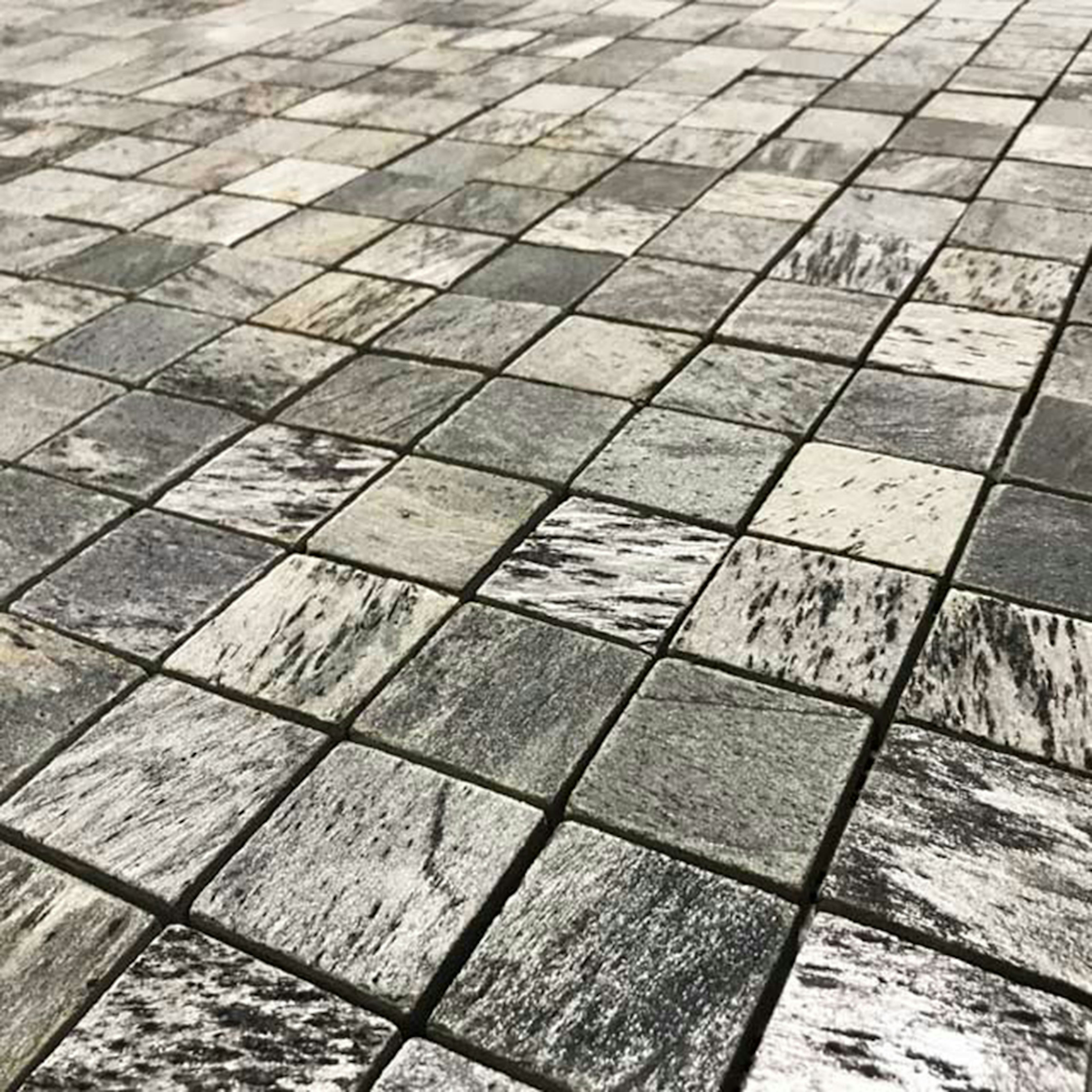 Mosaik Stencentralen Skiffer Argento Silver Shine 5x5 cm