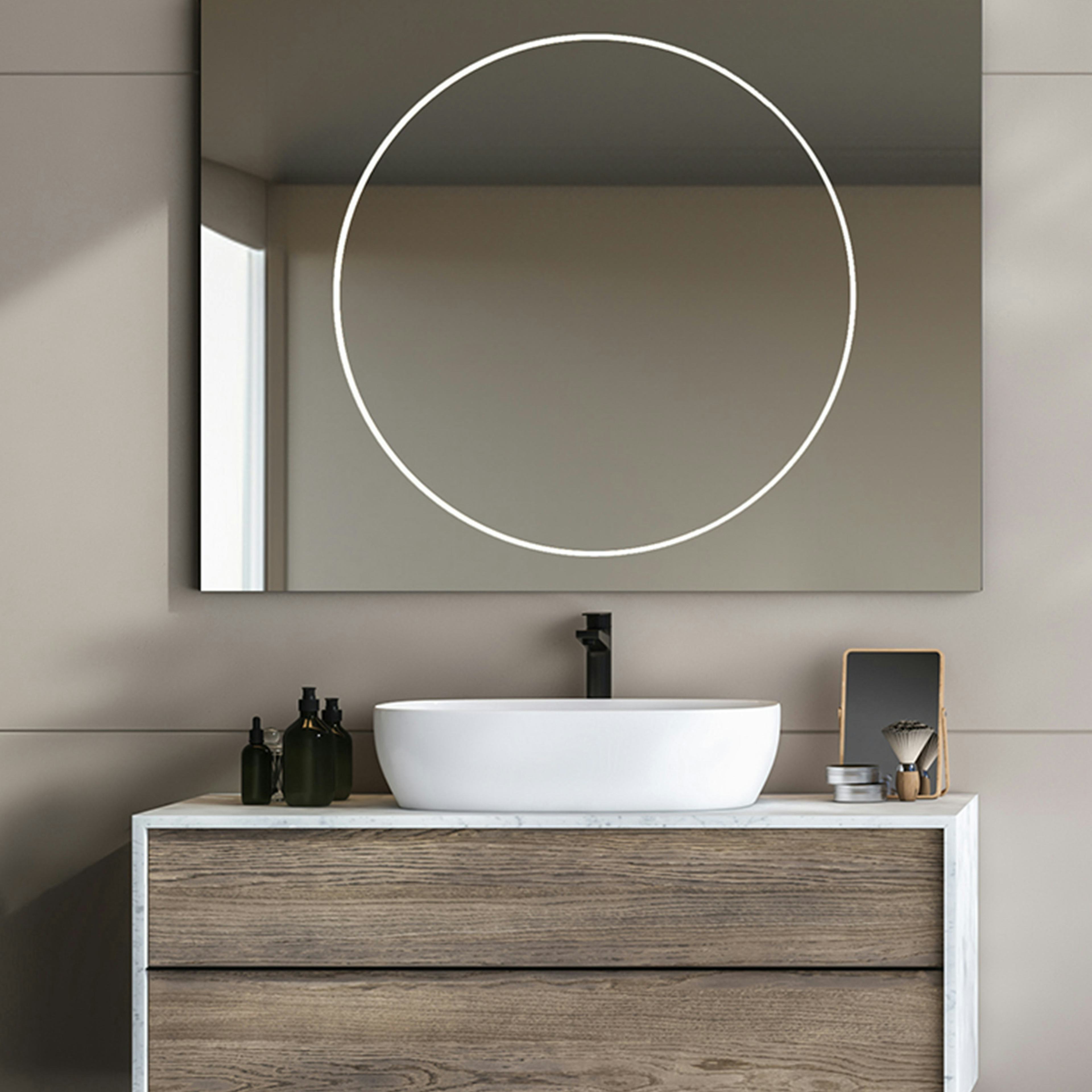 Spegel Vidi Mundo med LED-belysning