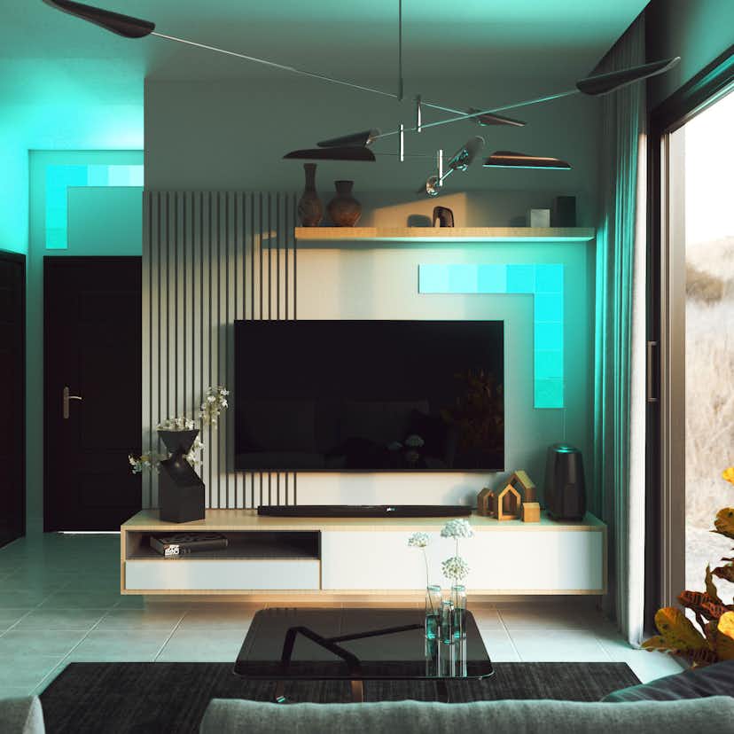 Belysningssystem Nanoleaf Canvas Startkit 9-pack