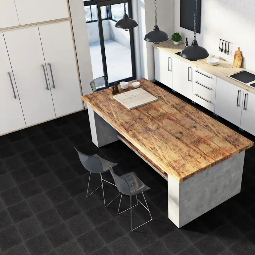 Granit Arredo Ibrastone Svart Blankpolerad 31x31 cm