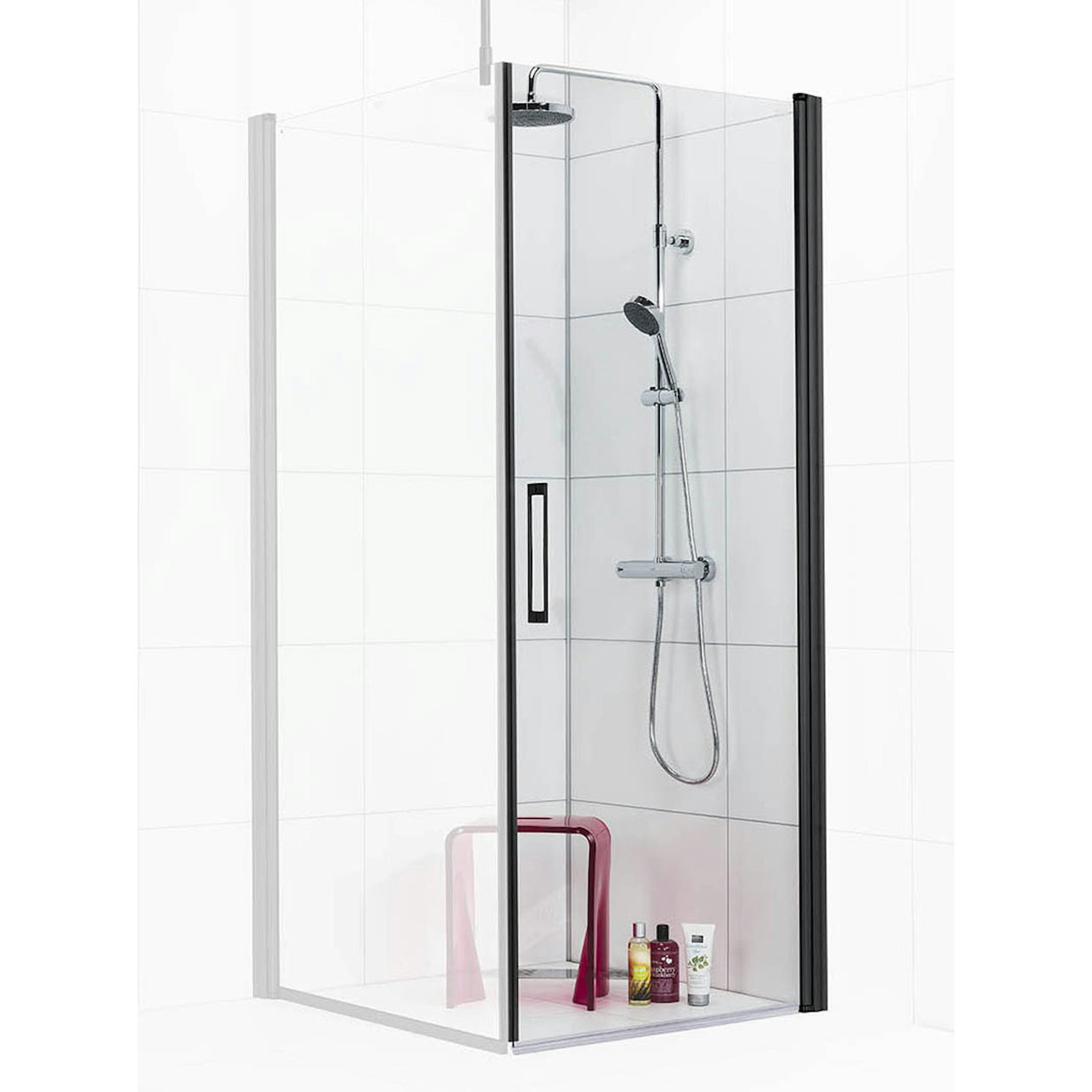 Duschdörr Noro Frost C Klarglas Svart