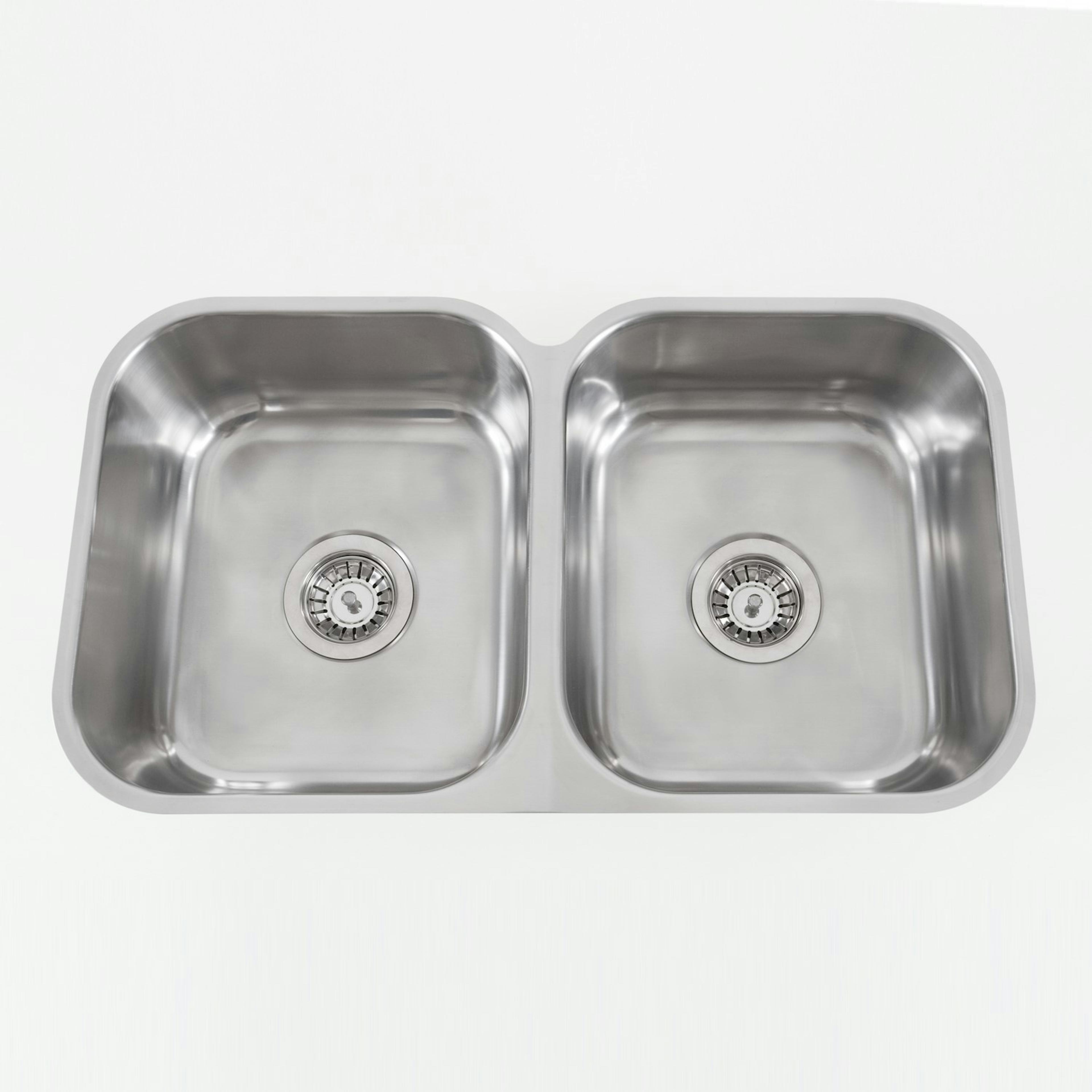 Diskho Nordic Tech NU-Serien Rostfri Dubbel med Korgventil & Vattenlås