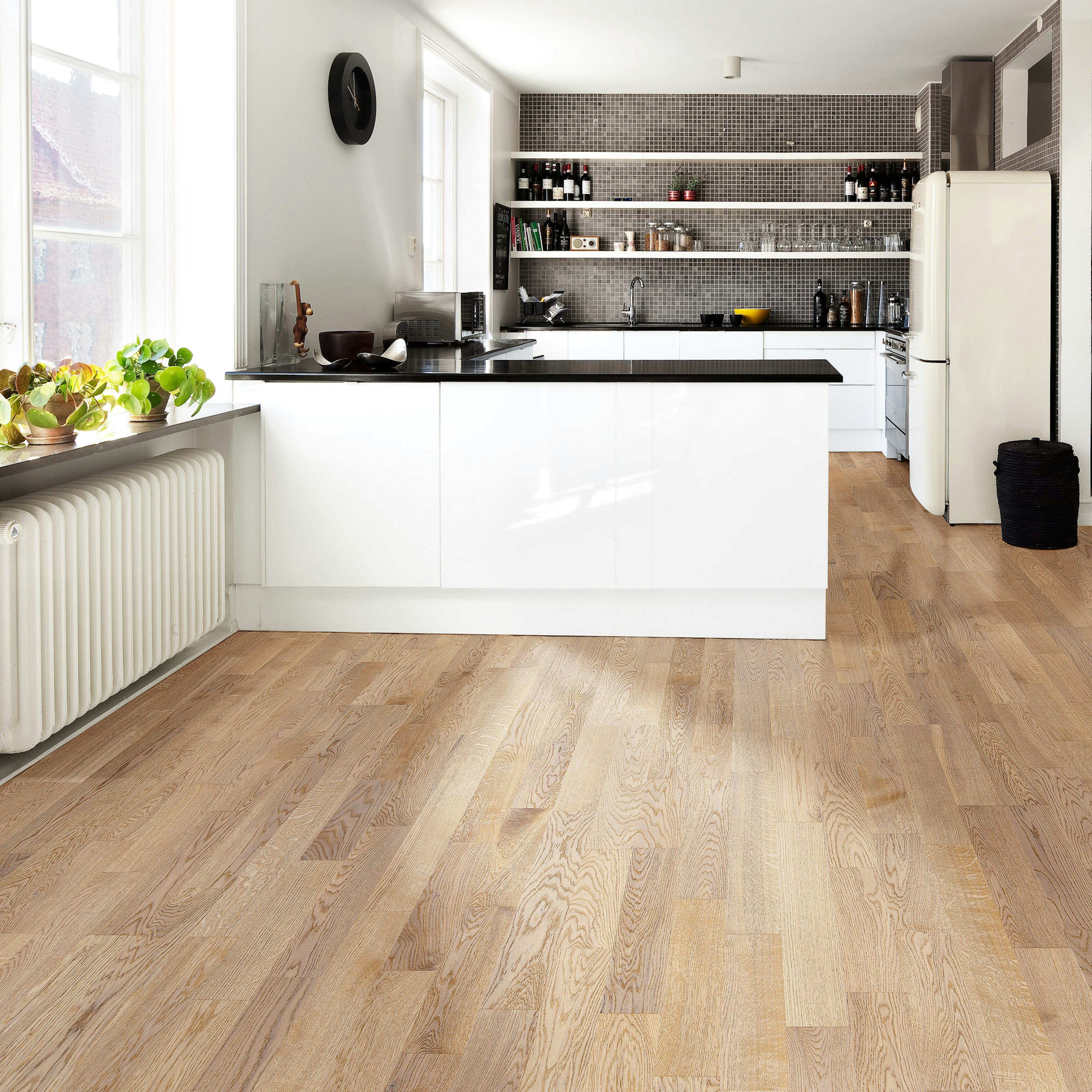 Parkettgolv Kährs Original Portofino Vit Ek, Mattlackat 2-Stavs Trägolv