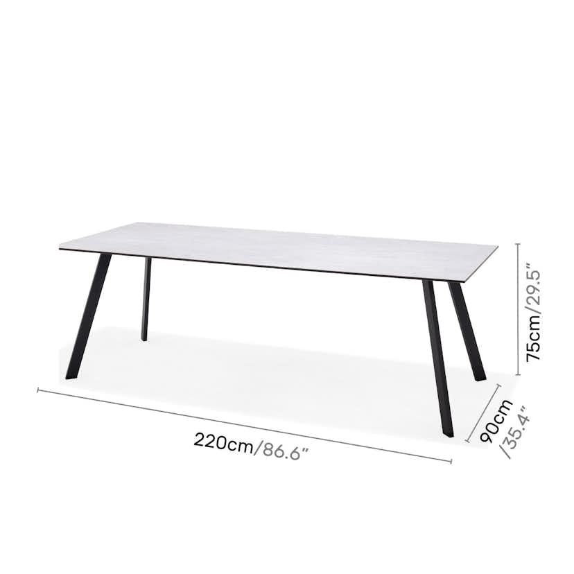 Utebord LifestyleGarden Opal 220 cm