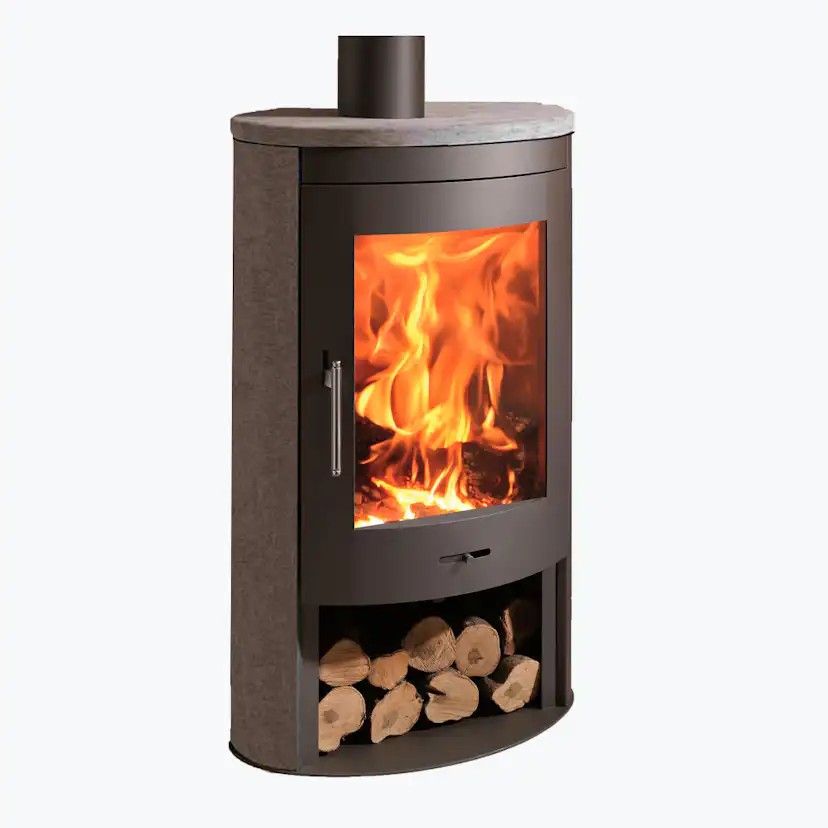 Braskamin Panadero Oval Inkl. Täljsten EcoDesign Fristående 8,7kW